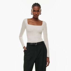 NWT - Aritzia / Babaton Contour Square Neck Longsleeve Bodysuit, Medium